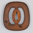 Sword Guard (Tsuba), Copper-gold alloy (shakudō), gold, copper-silver alloy (shibuichi), silver, copper, Japanese