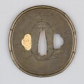 Sword Guard (Tsuba), Copper-silver alloy (shibuichi), gold, copper-gold alloy (possibly shakudō), copper, Japanese