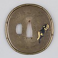 Sword Guard (Tsuba), Copper-silver alloy (shibuichi), gold, copper-gold alloy (possibly shakudō), copper, Japanese