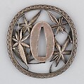 Sword Guard (Tsuba), Silver, copper, Japanese