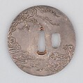 Sword Guard (Tsuba), Silver, copper, Japanese