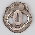 Sword Guard (Tsuba), Silver, copper, Japanese