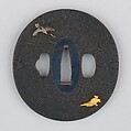 Sword Guard (Tsuba), Copper-gold alloy (shakudō), gold, copper, copper-silver alloy (shibuichi), silver, Japanese