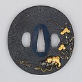 Sword Guard (Tsuba), Copper-gold alloy (shakudō), gold, silver, copper-silver alloy (shibuichi), copper, Japanese