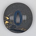 Sword Guard (Tsuba), Copper-gold alloy (shakudō), gold, silver, copper-silver alloy (shibuichi), copper, Japanese