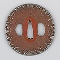 Sword Guard (Tsuba), Copper, silver, Japanese
