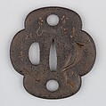 Sword Guard (Tsuba), Wood, lacquer, copper, Japanese