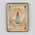 Sword Guard (Tsuba), Copper, mother-of-pearl, Japanese