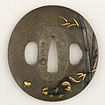 Sword Guard (Tsuba), Copper-silver alloy (shibuichi), gold, copper-gold alloy (shakudō), Japanese
