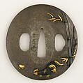 Sword Guard (Tsuba), Copper-silver alloy (shibuichi), gold, copper-gold alloy (shakudō), Japanese