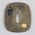 Sword Guard (Tsuba), Copper-silver alloy (shibuichi), gold, silver, copper, Japanese