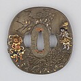 Sword Guard (Tsuba), Copper-silver alloy (shibuichi), gold, silver, copper, copper-gold alloy (shakudō), Japanese