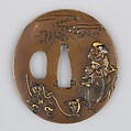 Sword Guard (Tsuba), Copper alloy (sentoku), gold, copper, Japanese