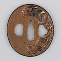 Sword Guard (Tsuba), Copper, gold, copper-gold alloy (shakudō), Japanese
