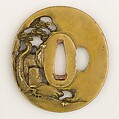 Sword Guard (Tsuba), Brass, gold, silver, Japanese