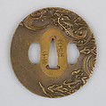 Sword Guard (Tsuba), Copper alloy (sentoku), gold, copper, Japanese