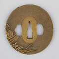 Sword Guard (Tsuba), Copper alloy (sentoku), gold, copper, Japanese