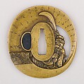 Sword Guard (Tsuba), Copper alloy (possibly sentoku), copper, Japanese