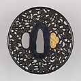 Sword Guard (Tsuba), Copper-gold alloy (shakudō), copper, Japanese