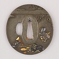 Sword Guard (Tsuba), Copper-silver alloy (shibuichi), gold, copper, copper-gold alloy (shakudō), silver, Japanese