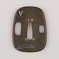 Sword Guard (Tsuba), Copper-silver alloy (shibuichi), gold, silver, copper, Japanese