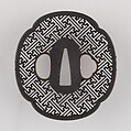 Sword Guard (Tsuba), Copper-gold alloy (shakudō), copper, Japanese