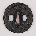 Sword Guard (Tsuba), Copper-gold alloy (shakudō), copper, Japanese