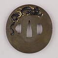 Sword Guard (Tsuba), Copper-silver alloy (shibuichi), gold, copper-gold alloy (shakudō), Japanese