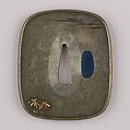 Sword Guard (Tsuba), Copper-silver alloy (shibuichi), gold, copper, Japanese