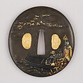 Sword Guard (Tsuba), Copper-silver alloy (shibuichi), gold, copper-gold alloy (possibly shakudō), copper, Japanese