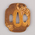 Sword Guard (Tsuba), Ivory, abalone shell, Japanese