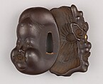 Sword Guard (Tsuba), Possibly iron, gold, copper, Japanese