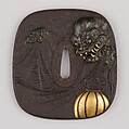 Sword Guard (Tsuba), Copper-silver alloy (shibuichi), gold, copper-gold alloy (possibly shakudō), copper, Japanese