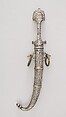 Dagger with Sheath, Steel, brass, silver, wax, Moroccan