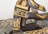 Miquelet Rifle, Steel, wood, silver, gold, copper alloy, textile, barrel, probably Iranian; lock and stock, Turkish