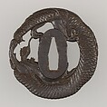 Sword Guard (Tsuba), Iron, copper, Japanese
