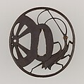 Sword Guard (Tsuba), Iron, gold, copper, Japanese