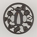 Sword Guard (Tsuba), Iron, brass, copper, Japanese