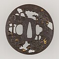 Sword Guard (Tsuba), Iron, gold, copper, Japanese