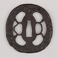 Sword Guard (Tsuba), Iron, gold, copper, Japanese