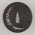 Sword Guard (Tsuba), Iron, copper, Japanese