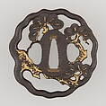Sword Guard (Tsuba), Iron, gold, copper, Japanese