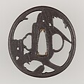 Sword Guard (Tsuba), Iron, copper, Japanese