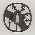 Sword Guard (Tsuba), Iron, copper, Japanese