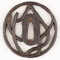 Sword Guard (Tsuba), Iron, copper, Japanese