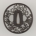 Sword Guard (Tsuba), Iron, copper, Japanese