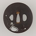 Sword Guard (Tsuba), Iron, copper, Japanese