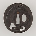 Sword Guard (Tsuba), Iron, copper, Japanese