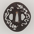 Sword Guard (Tsuba), Iron, copper, Japanese