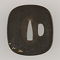 Sword Guard (Tsuba), Copper-silver alloy (shibuichi), gold, silver, copper, Japanese